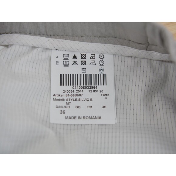 Brax Feel Good Mens Bristol Flat Front‎ Chino Shorts Gray Size 36 - Picture 9 of 10